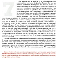 ROWSON - Les 7 Péchés Capitaux aux Échecs