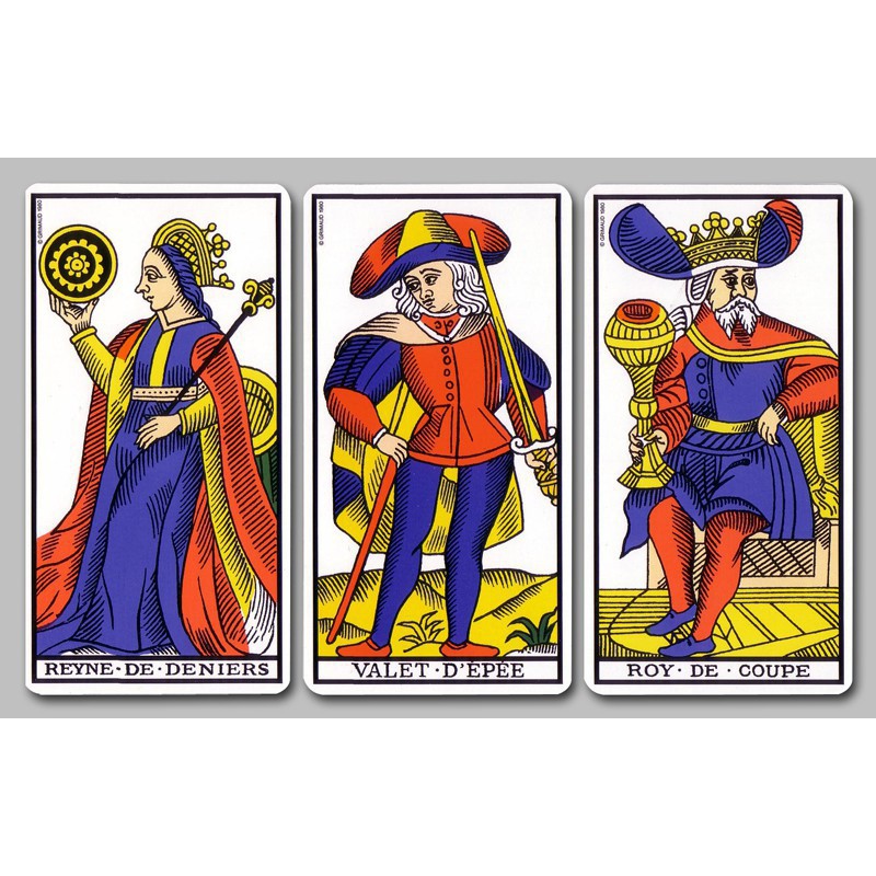 Association entre les cartes du tarot divinatoire de Marseille (VII à XII)  - WeMystic France