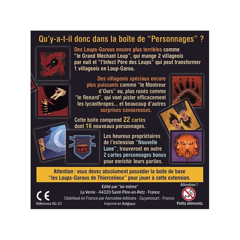 Acheter extension Les LoupsGarous de Thiercelieux Personnages