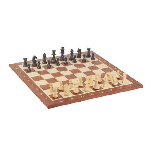 Jeu d'Echecs Club Chavet et Acajou - Ensemble Complet