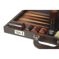 Backgammon marron façon lézard