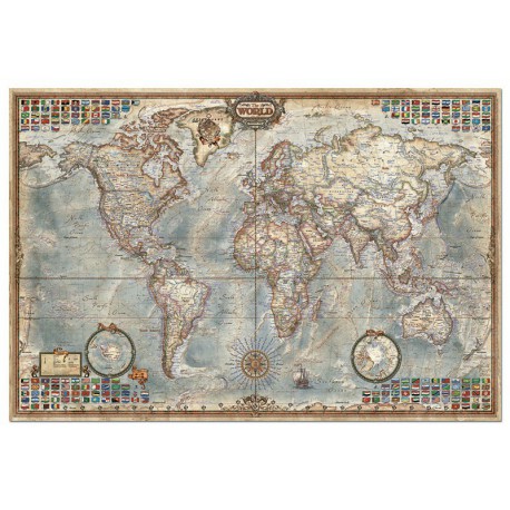 Puzzle 4000 pièces - Carte du Monde Politique Ancienne
