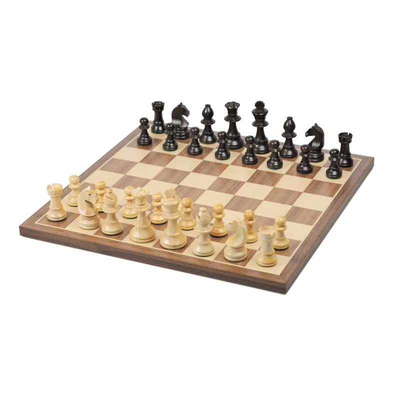 Coffret en bois échecs et dames | Jeux Chavet - Zone Artisanale