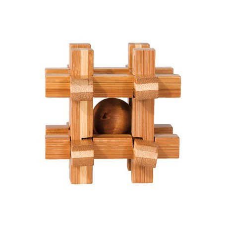 Casse-tête en bambou Gitterbox - 2 étoiles