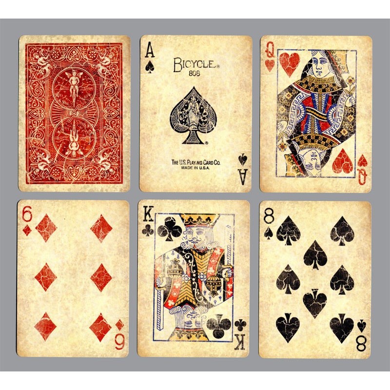 Bicycle Vintage series 1800 Rouge, cartes disponibles dans notre