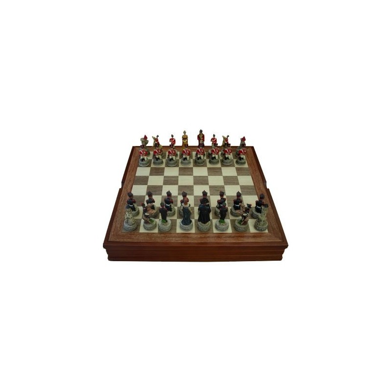 Coffret d'échecs Napoléon-Wellington n°3 (40cm)