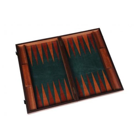Backgammon Cuir Vert - Grand modèle