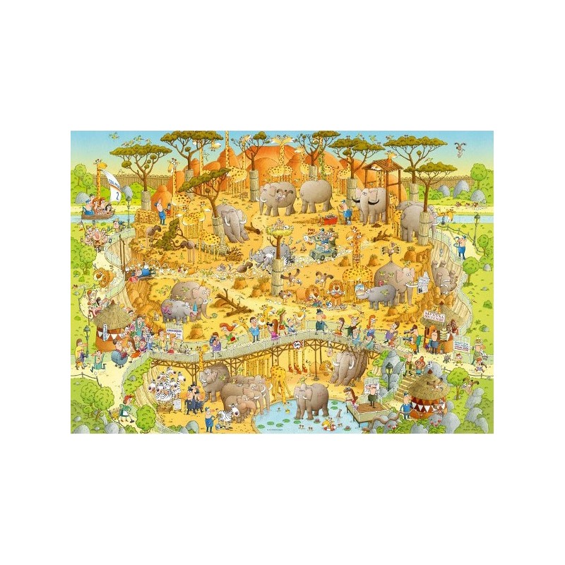 Puzzle 1000 pièces - Funky zoo African habitat