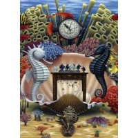 Puzzle 1000 pièces - Partie d'échecs sous-marine