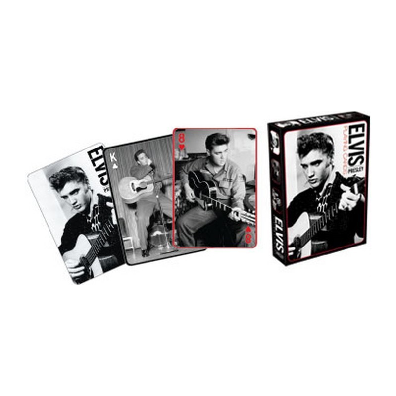 Cartes à jouer Elvis Presley noir et blanc