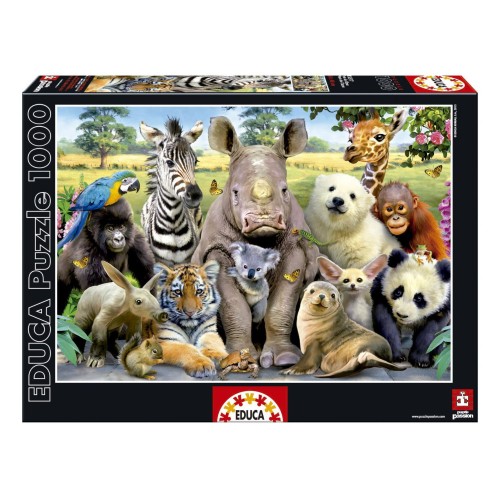 Puzzle 1000 pièces - Photo de classe (Animaux)