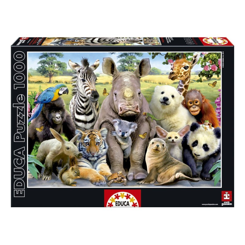 Puzzle 1000 pièces - Photo de classe (Animaux)