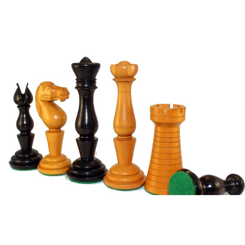 Pièces d'Echecs Grand Antique Ebène - Taille 5