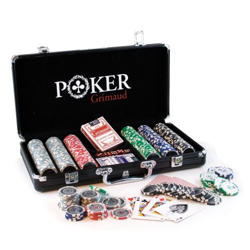 Mallette Poker noire 300 jetons Grimaud