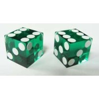 Dés de précision vert casino