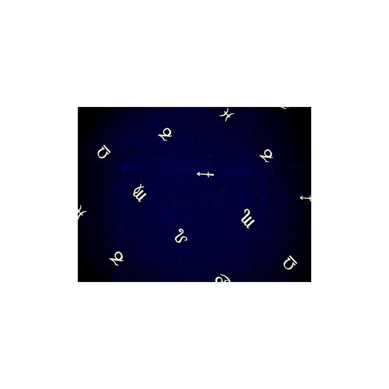 Tarot Tissu de Luxe Velours Tapis Brodé Bleu lo scarabeo Grand 120x80 CM Neuf 