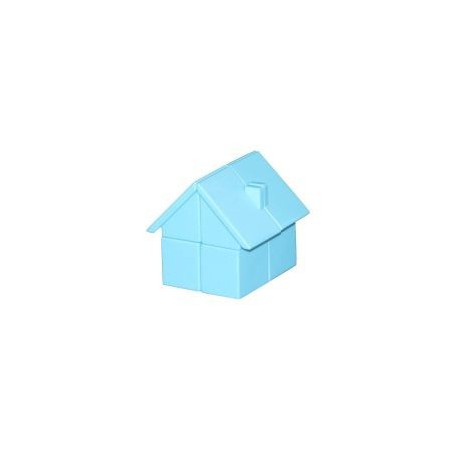 Cube 2x2 House bleu