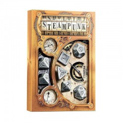Set de 7 dés Steampunk métal
