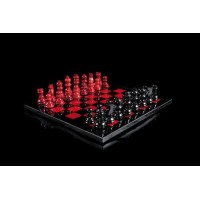 Jeu d'échecs Luxe Albâtre Rouge 37cm