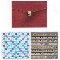 Scrabble duplicate de luxe magnétique bordeaux