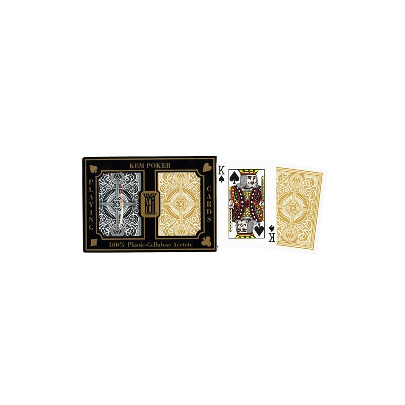 Coffret Kem Poker Arrow - Black & Gold Jumbo