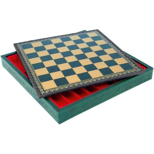 Coffret cuir echecs/backgammon 36x36