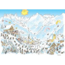 Puzzle 1080 pièces - Les Dolomites en Hiver