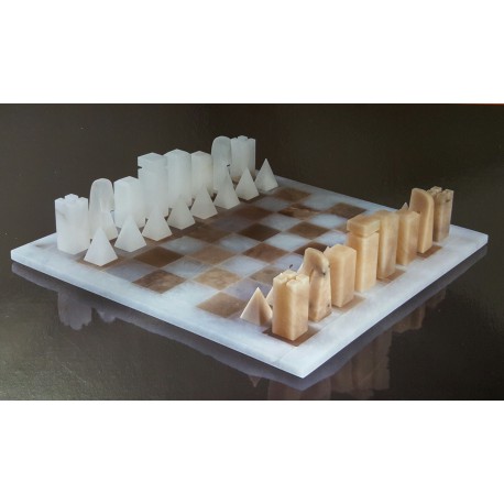 Ensemble d'échecs Pierres anciennes gris clair