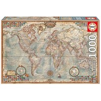 Puzzle 1000 pièces Miniature - Le Monde, carte politique