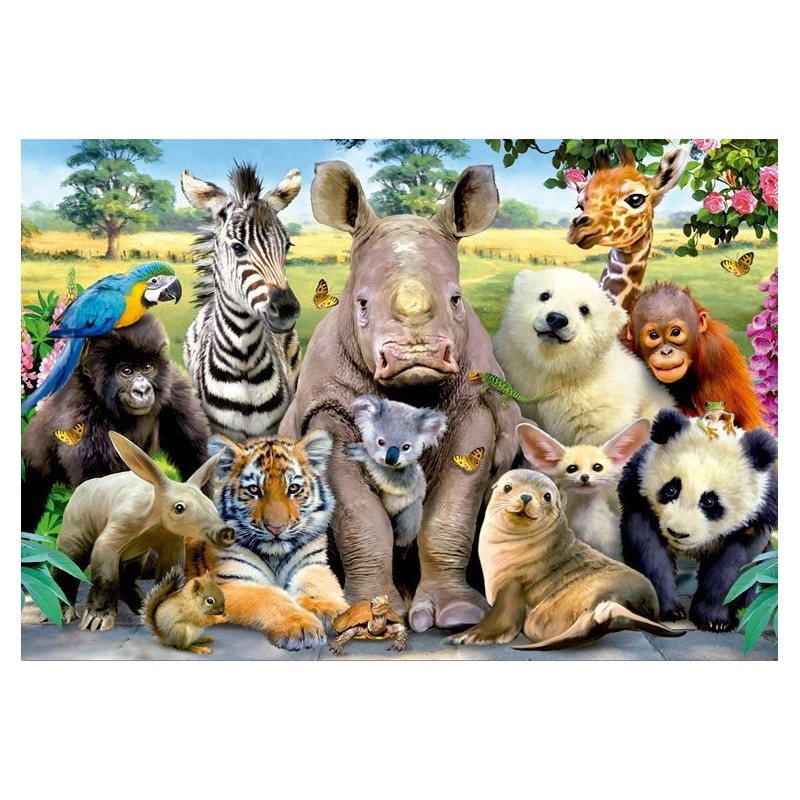 Puzzle 300 pièces - Photo de classe (Animaux)