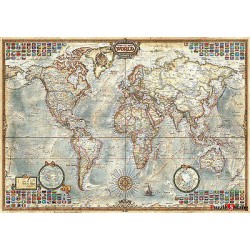 Puzzle 1500 pièces - Le Monde, Carte Politique ancienne
