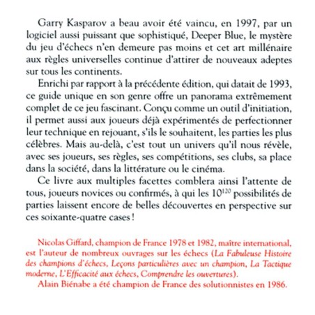 GIFFARD, BIENABE - Le nouveau guide des échecs