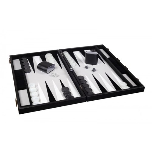 Backgammon Prestige Noir/Gris 38cm