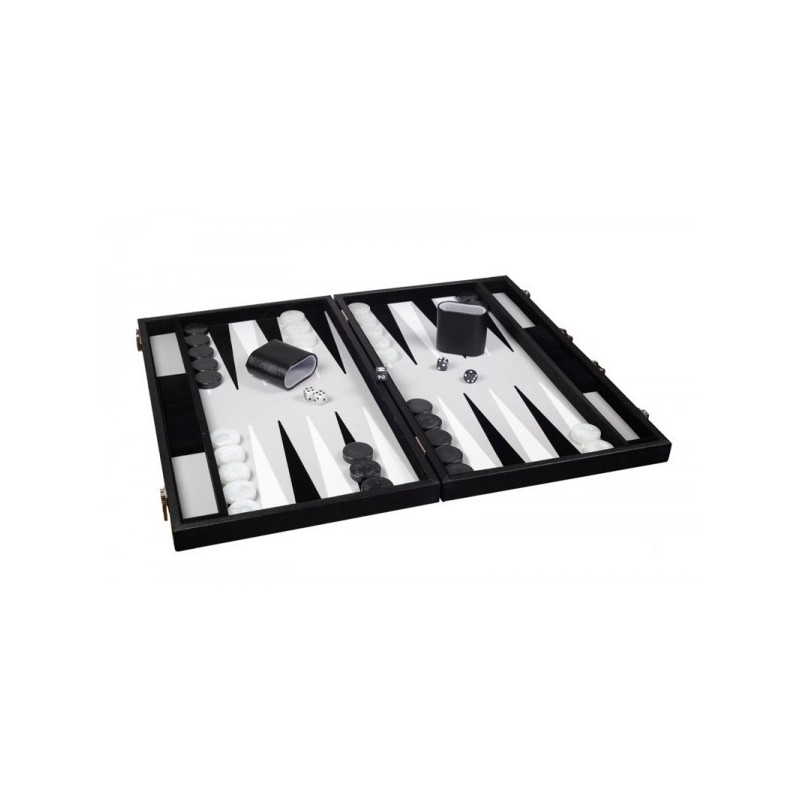 Backgammon Prestige Noir/Gris 38cm