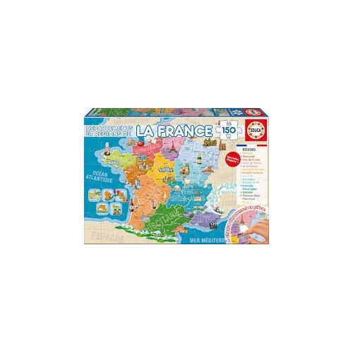 Puzzle 150 pièces - Départements et Régions de France