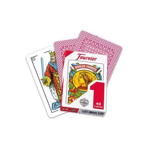 Cartes à jouer Espagnoles 40 c. dos rouge