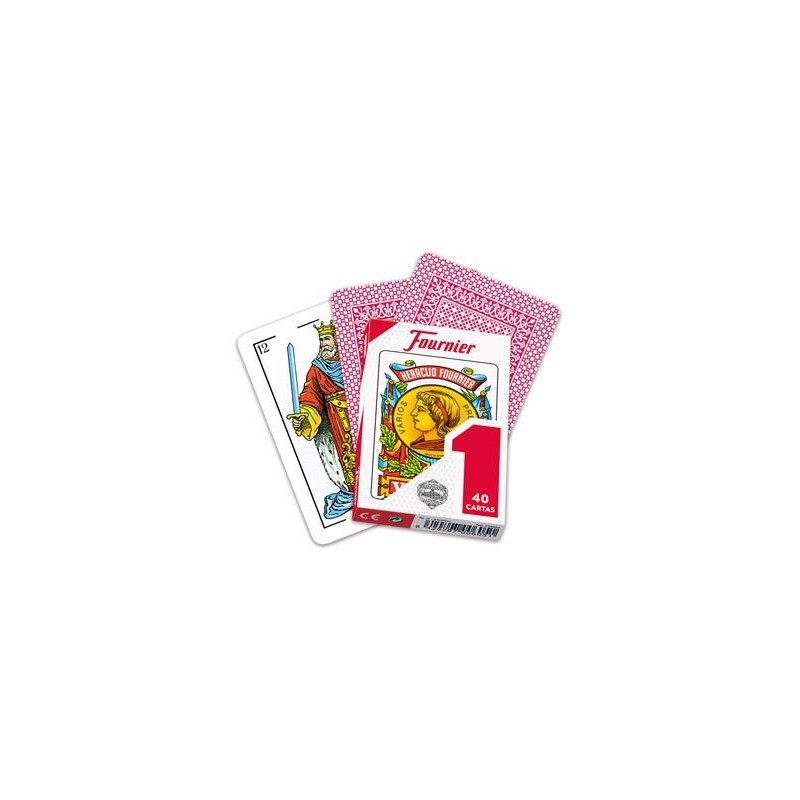 Cartes à jouer Espagnoles 40 c. dos rouge