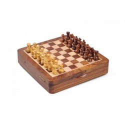 Coffret d'échecs Palissandre 19cm - Top Open
