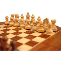 Jeu d'Echecs Magnétique Acacia Rond 23cm