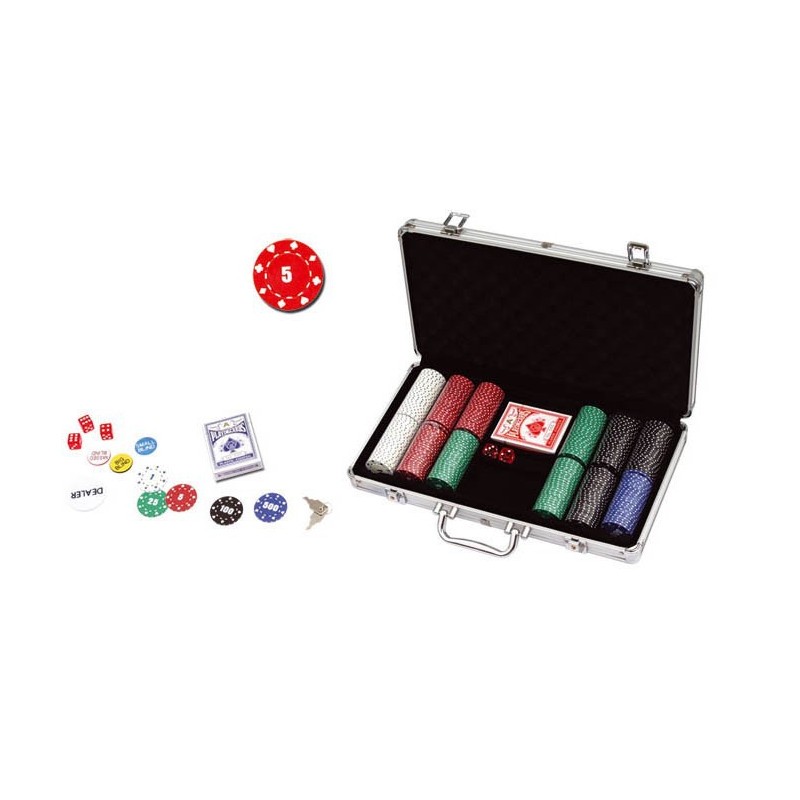 Mallette Poker 300 jetons Carré d'As 11.5g