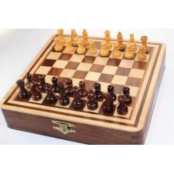 Jeu d'échecs en bois magnétique 20cm