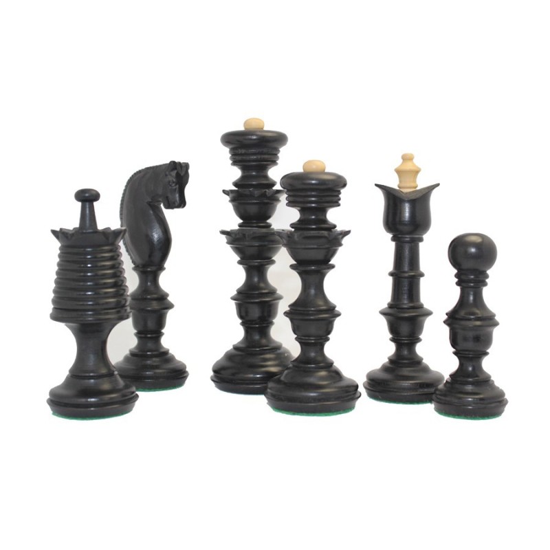 Pièces d'Echecs Unique Repro Black - Taille 5