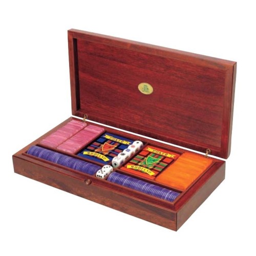 Coffret Jetons et Dés Noyer Deluxe