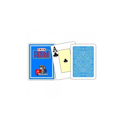 Cartes à jouer Poker Texas Plastic Modiano Azur