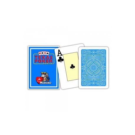 Cartes à jouer Poker Texas Plastic Modiano Azur