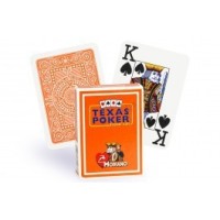 Cartes à jouer Poker Texas Plastic Modiano Orange
