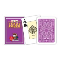 Cartes à jouer Poker Texas Plastic Modiano Violet
