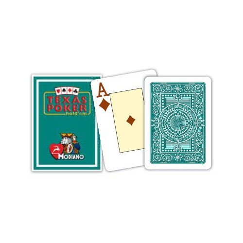 Cartes à jouer Poker Texas Plastic Modiano Vert