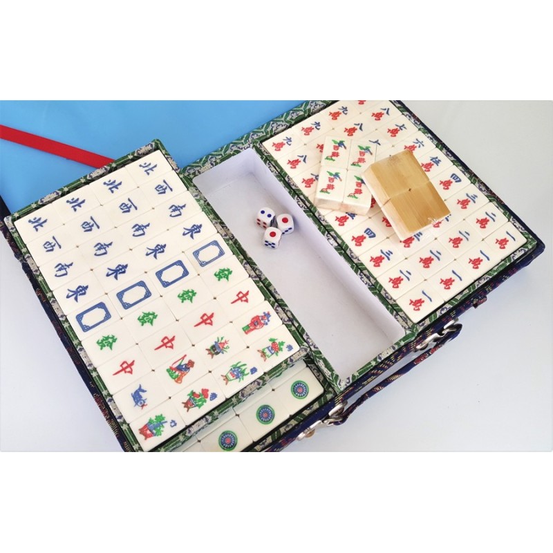 MahJong tuiles os et bambou coffret tradition