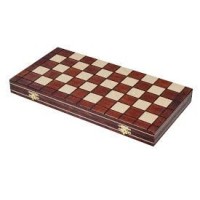 Jeu de dames pliable en Acajou/Bouleau